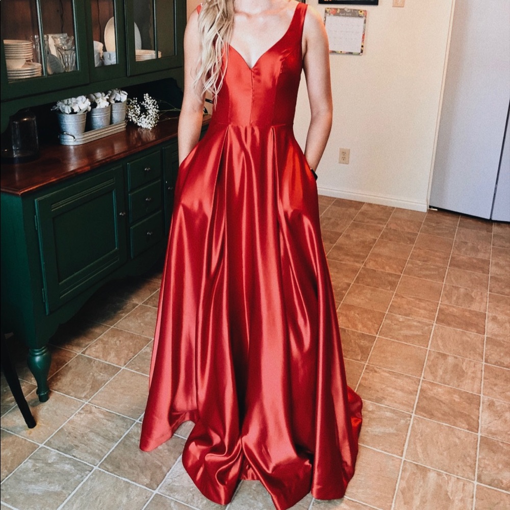 red dress